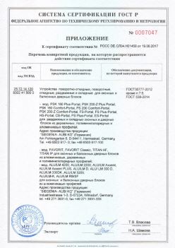 2017.06.19 Борзя - Приложение к сертификату Устройства поворотные, откидные, Siegenia-Aubi KG. ГОСТ 30777-2012